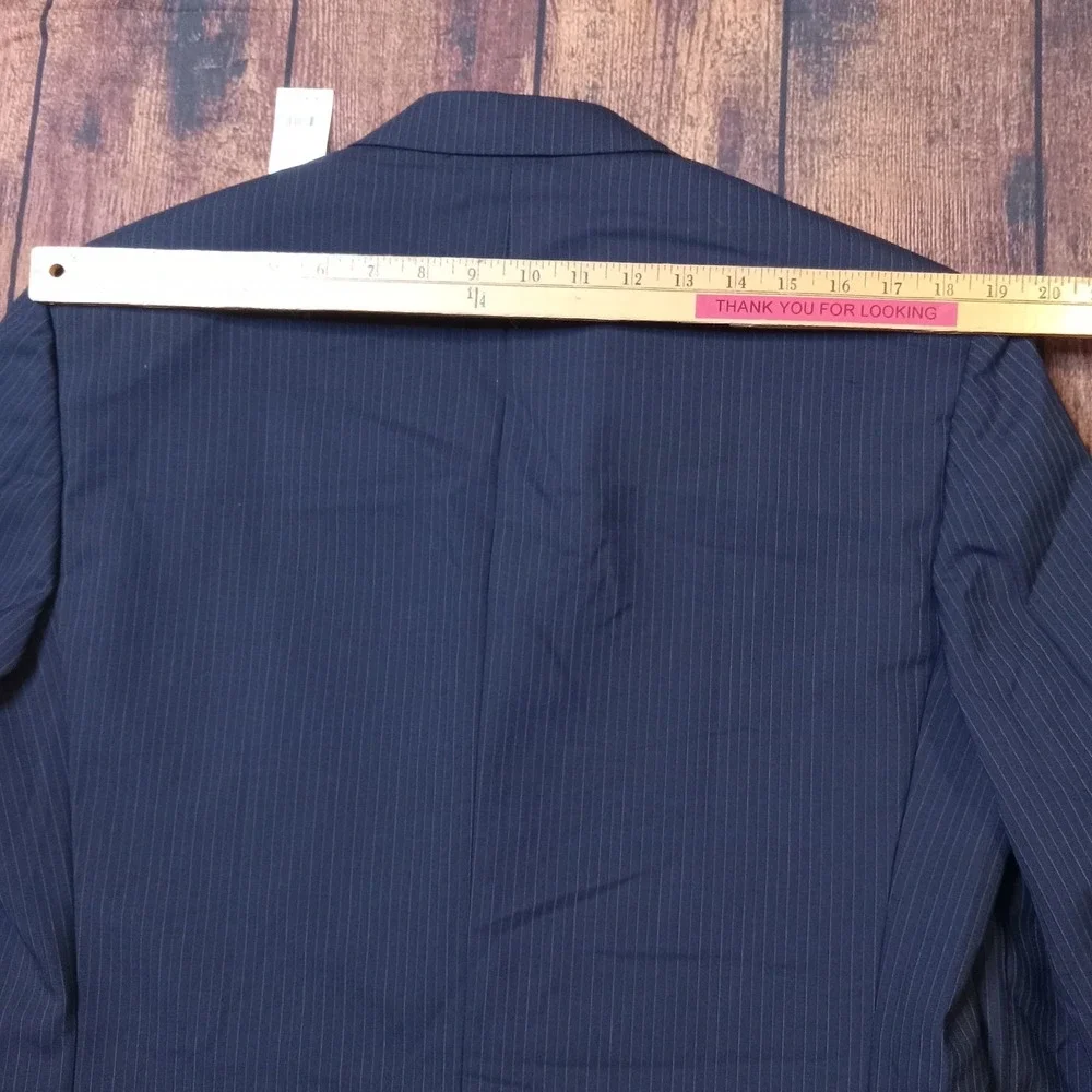 Brooks Brothers 346 Stretch 100% Wool Blazer‎ 40L Navy Pinstripe